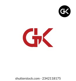 Diseño de logotipo de monograma GK