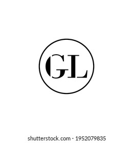 Letter GL initial monogram logo design, wedding, fashion, make up logo template