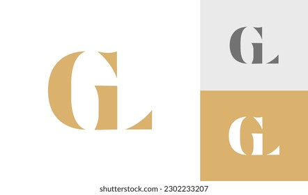 Letter GL initial monogram logo design