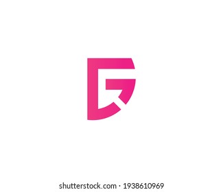 letter gl and lg logo design vector template