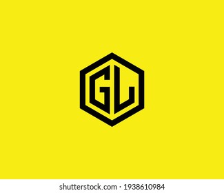 letter gl and lg logo design vector template