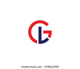 plantilla vectorial de diseño de logotipo gl y lg de letra