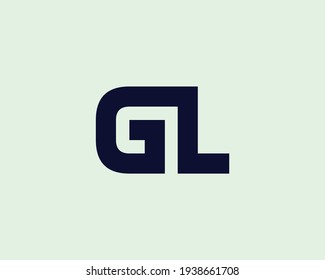 letter gl and lg logo design vector template