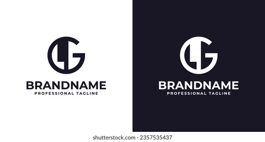 Letter GL or LG Logo, suitable for any business with LG or GL initials