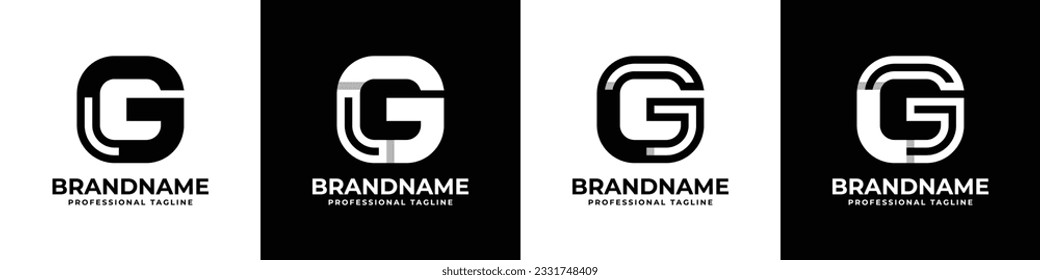 Letter GL or LG Monogram Logo, suitable for any business with GL or LG initials