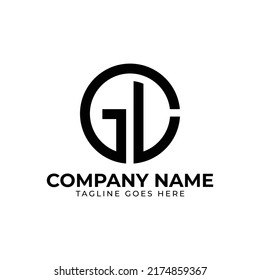 Letter GL With Linked Circle Logo - Editable in Vector Format