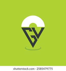 Letter GL Location Logo Design. Modern Initials GL Pinpoint Logo for Navigation, Map Apps, and Location Based Businesses