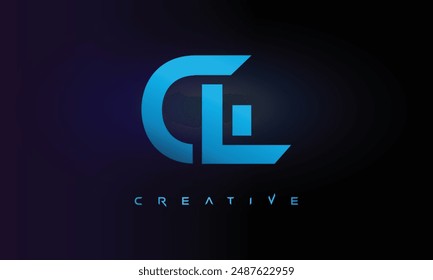 Letter GL logo design creative custom clean two alphabet logo
