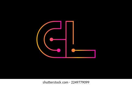 Letter GL logo design. GL logo monogram design vector