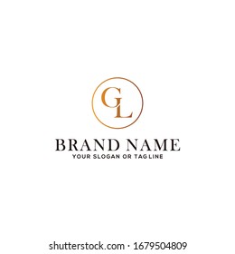 letter GL logo design vector template