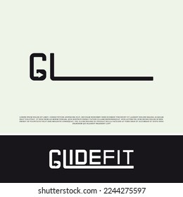 letter GL logo design with vector files EPS, and AI , G logo, GL font logo