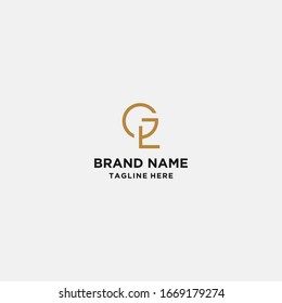 Letter GL logo template design in Vector illustration 