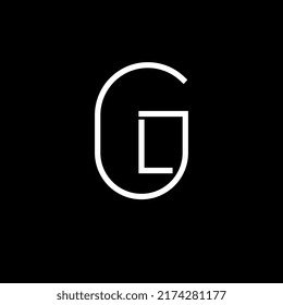 letter gl monogram logo design template