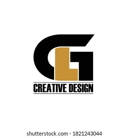 vector de diseño de logotipo simple de la carta GL