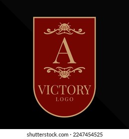 letter A glorious victory logo vector design element