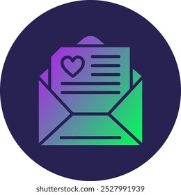 Letter Glyph Circle Gradient Icon