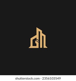 vector de logotipo vinculado a la construcción de GM de carta,
