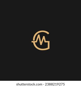 Letter GM linked circle logo vector,

