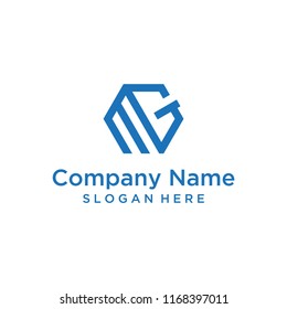 Letter GM logo design