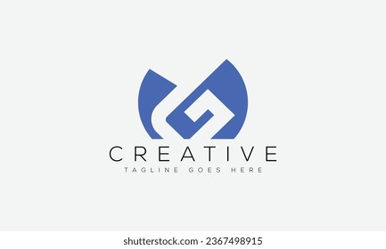 Design-Vorlage für das GM-Logo, Vektorgrafik