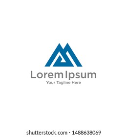 letter GM logo design vector icon template