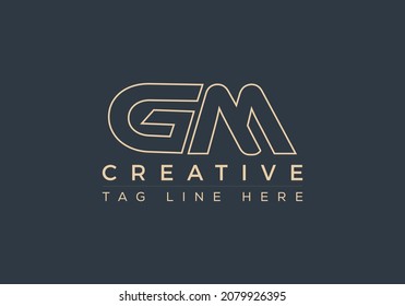 Letter GM logo icon design illustration for your business. Initial logo design, geometric logo. Creative Modern Monogram alphabet. 