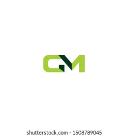 Letter GM logo with typography style icon design company. GM logo illustration vector template.