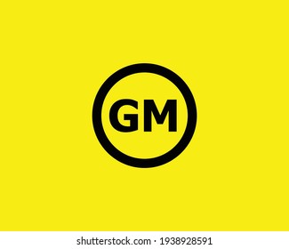 plantilla vectorial de diseño de logotipo gm y md de letra