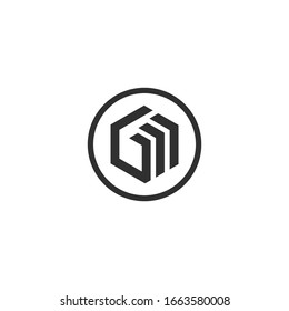 Letter GM, MG logo Template Vector