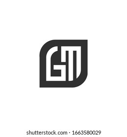 Letter GM, MG logo Template Vector