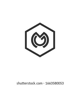 Letra GM, vector de plantilla de logotipo MG