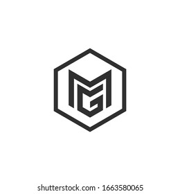 Letter GM, MG logo Template Vector