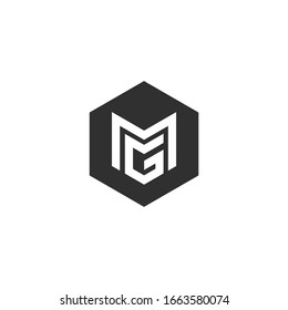 Letter GM, MG logo Template Vector