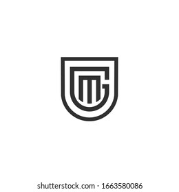 Letter GM, MG logo Template Vector
