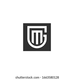 Letra GM, vector de plantilla de logotipo MG