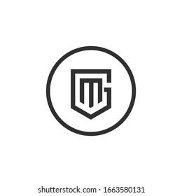 Letter GM, MG logo Template Vector