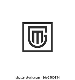 Letter GM, MG logo Template Vector