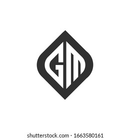 Letter GM, MG logo Template Vector