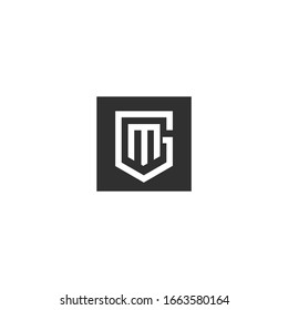 Letter GM, MG logo Template Vector