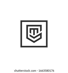 Letra GM, vector de plantilla de logotipo MG