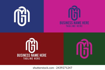 letter GM Monogram or MG Monogram, Letter M G interlocking logo for clothing brand, apparel, streetwear and sport