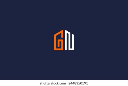 letra gn con el logotipo de la casa icono diseño Vector diseño Plantilla inspiración