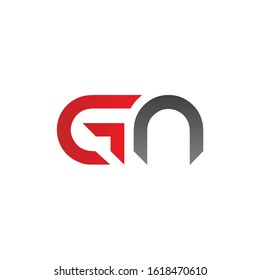 letter GN Linked Logo Vector Template. Initial Letter GN Logo Design