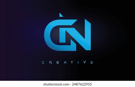 Letter GN logo design creative custom clean two alphabet logo
