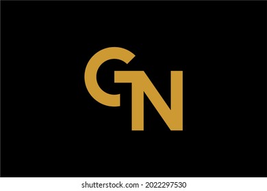 Letter GN logo design vector. Monogram GN-type illustration symbol.