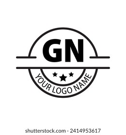 logotipo de la letra GN. Diseño de logotipo GN ilustración vectorial para empresas creativas, empresas, industria