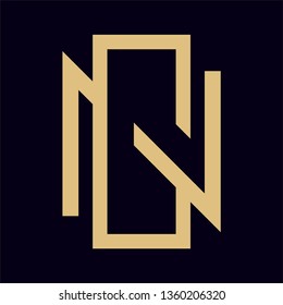 letter GN or NG logo
