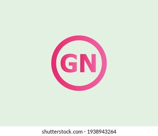 letter gn and ng logo design vector template