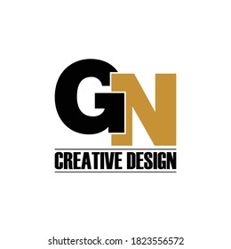 Letter GN simple logo design vector