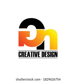 Letter GN simple logo design vector